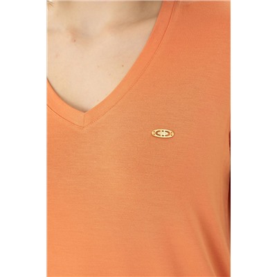 Kadın Kiremit Basic Tişört