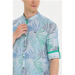 Erkek Yeşil Uzun Kollu Gömlek