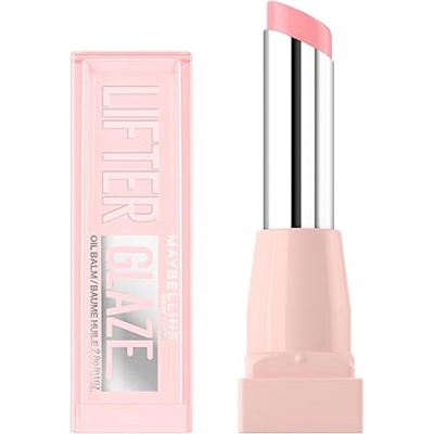 Maybelline Lifter Glaze Oil Balm with Hyaluronic Acid and Hydrating Oil Blend, Lip Balm with 24HRs of Smooth, Moisturizing Shine, Caramel Glow (Sheer Light Brown Nude)