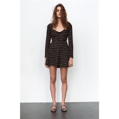 CHECKERED SKATER DRESS