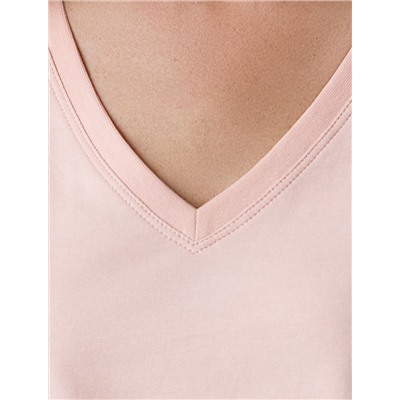 Базовая футболка из премиального хлопка с V образным вырезом