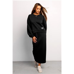 Свитшот худи оверсайз кофта с начесом 387BLK