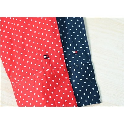 Женская рубашка в горошек из тонкого хлопка  ТОММИ ХИЛФИГЕ*Р