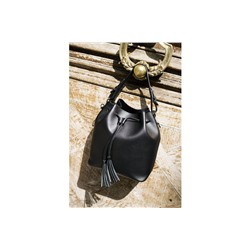 Bolso saco de piel Jila Negro