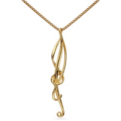 Кулон Узоры (покрытие золото) 50-57см, Есть комплект