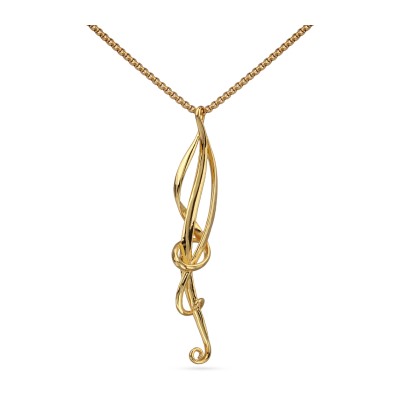 Кулон Узоры (покрытие золото) 50-57см, Есть комплект