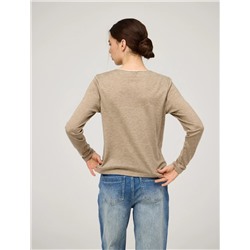 Бежевый Кардиган "Необработанный срез"