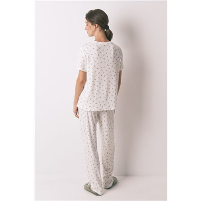 Pijama largo 100% algodón patchwork Mafalda