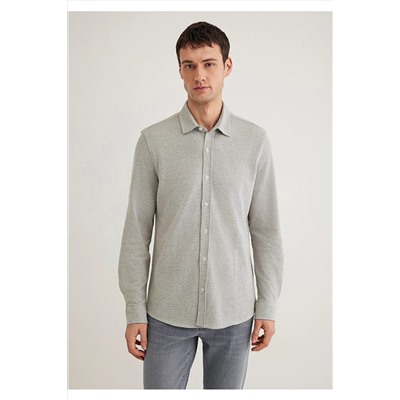 Mavi Dokulu Gömlek Slim Fit / Dar Kesim 0211524-86961