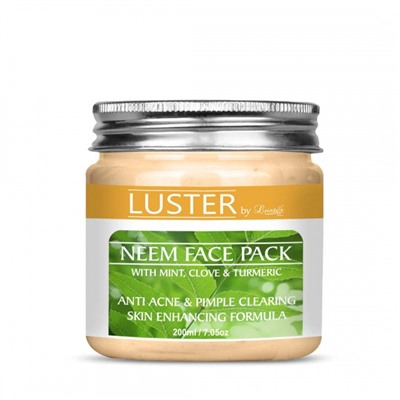 LUSTER Neem Face Pack For Acne &amp; Pimple Clearing Очищающая маска от прыщей и акне с нимом и куркумой 200мл