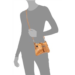 Bandolera de piel Camel