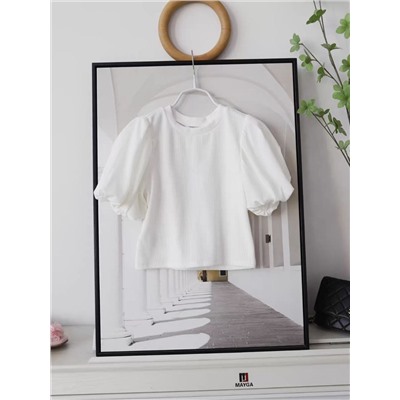 Детская блузка с пышными рукавами  МАЙОРА*Л Материал: 48% полиэстер 45% хлопок 7% эластан