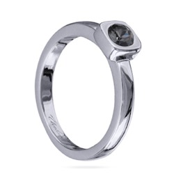 Кольцо Теннис (кристаллы SW темно-серые 4мм; покрытие родий), Есть комплект