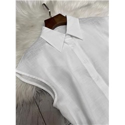 Женский комплект из льняной рубашки и яркой юбки