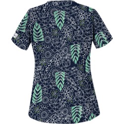 UA Tribal Palm Navy Print Scrub Top