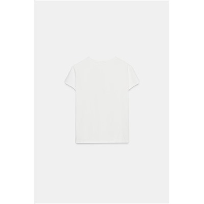 EMBROIDERED SLOGAN T-SHIRT