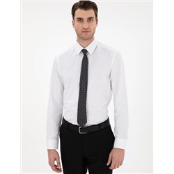 Beyaz Slim Fit Uzun Kollu Basic Gömlek