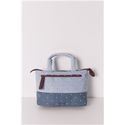 Neceser grande azul estampado pájaros