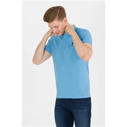 Erkek Turkuaz Basic Polo Yaka Tişört