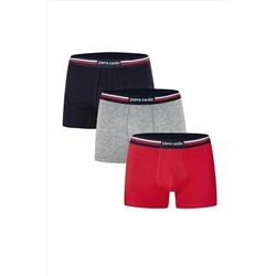 Pierre Cardin Erkek Pamuklu Likralı 3'lü Renkli Boxer R.O.3.Z9.E5.L.T.