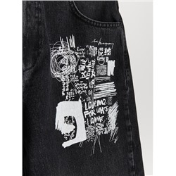 Baggy-Shorts mit Druck