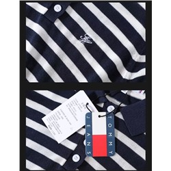 Лёгкий женский пуловер с короткими рукавами из смесового тенселя и шёлка ТОММИ ХИЛФИГЕ*Р