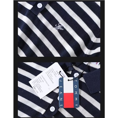 Лёгкий женский пуловер с короткими рукавами из смесового тенселя и шёлка ТОММИ ХИЛФИГЕ*Р