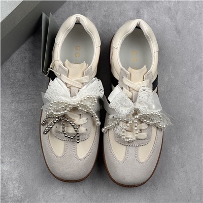 Немецкая спортивная обувь GG-C*C с кружевным и жемчужным бантом