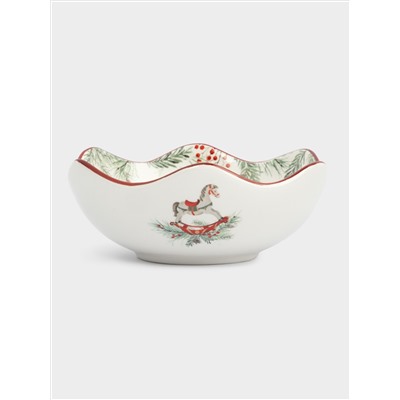 Салатник, 16х6 см, 420 мл, керамика D, красный, Лошадка, Festival