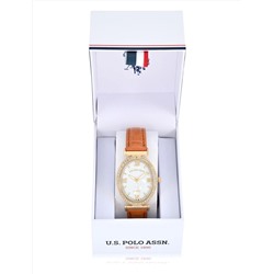 LADIES BROWN EMBOSSED STRAP WATCH