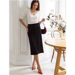 Джемпер из трикотажа в широкий рубчик