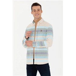 Erkek Mavi Uzun Kollu Gömlek