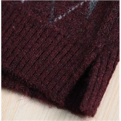 Мягкий вязаный шерстяной жилет в стиле ретро в студенческом стиле с v-образным вырезом  ЗАР*А