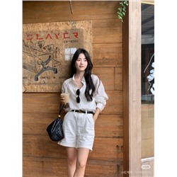 Женские  льняные шорты идеальной длины