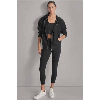 LOGO-EMBELLISHED FLEECE HOODIE