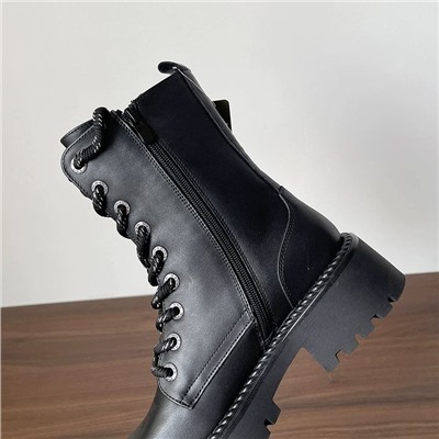 Женские кожаные ботинки на толстой подошве, экспорт