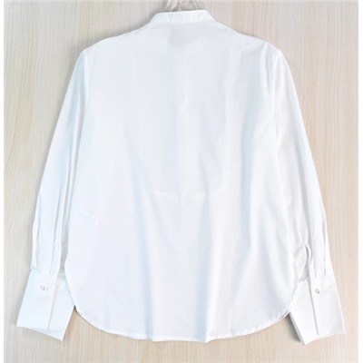 Женская нежная хлопковая рубашка с перламутровым украшением