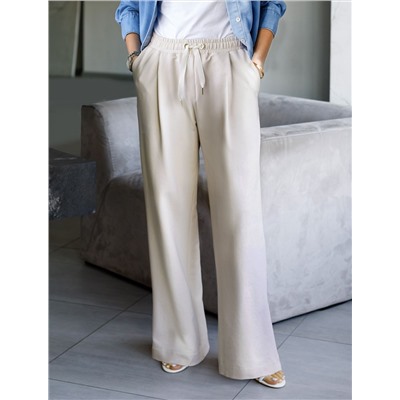 Свободные брюки из тонкого премиального футера с эластаном