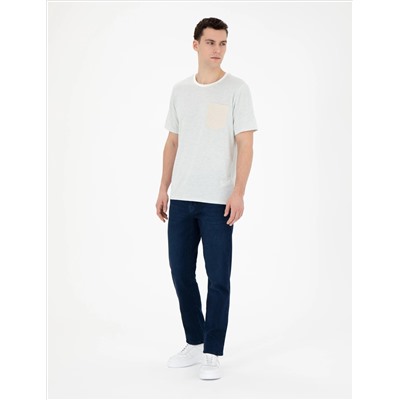 Koyu Lacivert Straight Fit Jean Pantolon