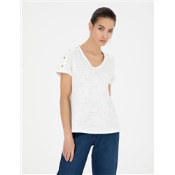 Ekru Regular Fit Tişört