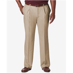 Haggar Men's Big & Tall Cool 18 PRO Classic-Fit Expandable Waist Pleated Stretch Dress Pants