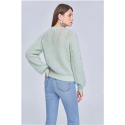 Jersey de mohair y lana Verde