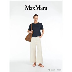 Футболка из льняного трикотажа MaxMar*a 🤎 ОРИГИНАЛ!