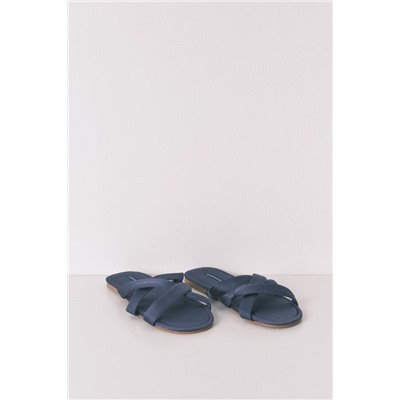 Zapatillas casa satén tiras cruzadas