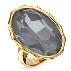 Кольцо Сияние (кристаллы SW дымчато-серые; покрытие золото), Есть комплект