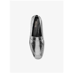 MICHAEL MICHAEL KORS Emory Crackled Metallic Leather Loafer