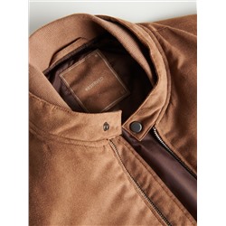 Jacke aus Wildlederimitat