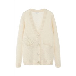 Cárdigan de alpaca y mohair Amarillo claro