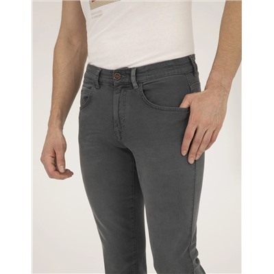 Koyu Gri Slim Fit Jean Pantolon