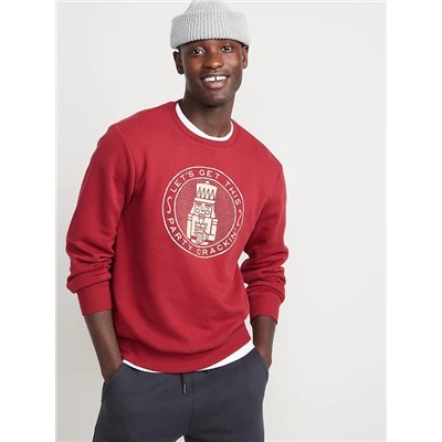 Holiday Graphic Crew-Neck Sweatshirt for Men